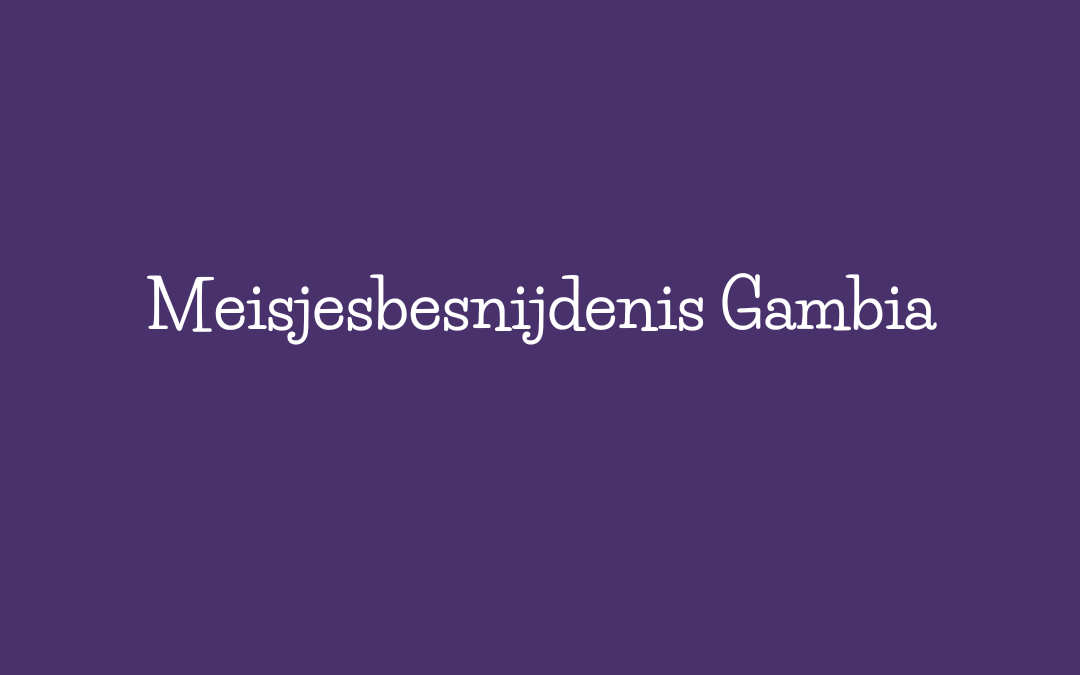 Meisjesbesnijdenis Gambia weer mogelijk