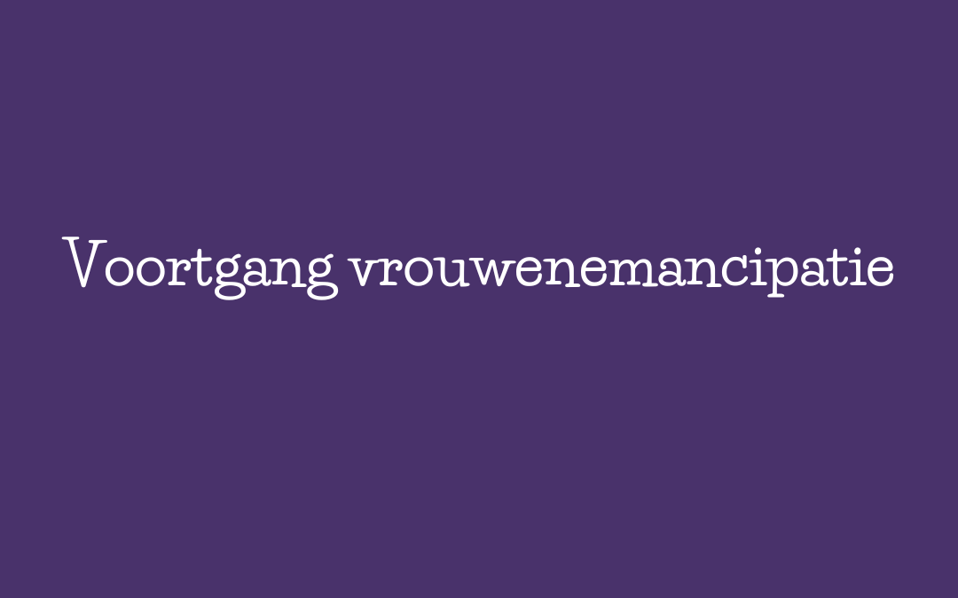 Voortgang vrouwenemancipatie