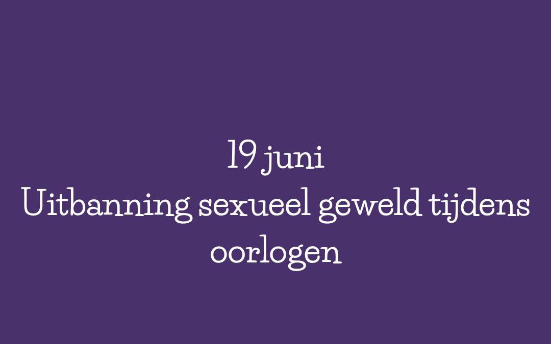 Uitbanning seksueel geweld tijdens oorlog