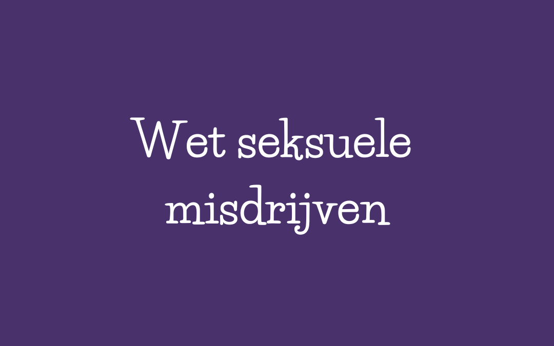 wet seksuele misdrijven