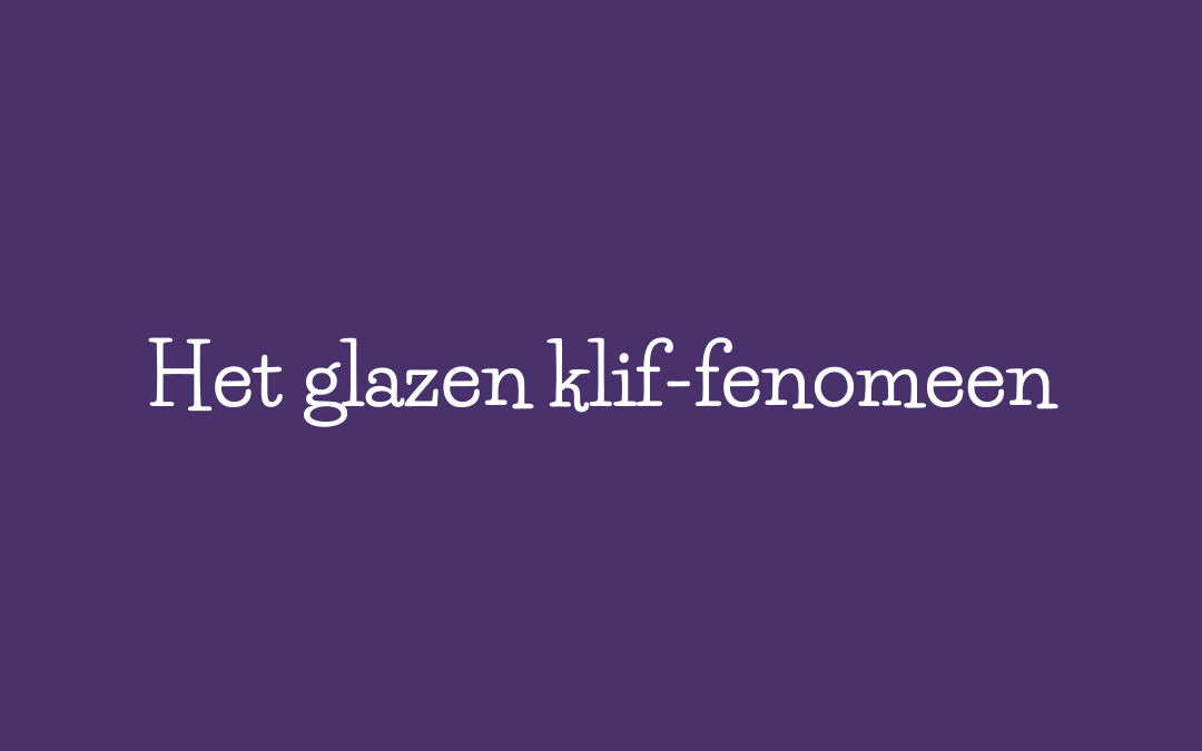Het glazen klif-fenomeen
