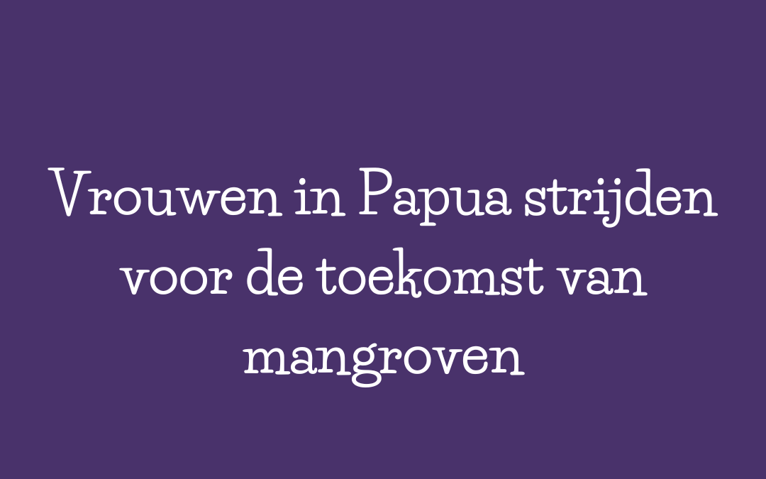 Vrouwen in Papua strijden voor de toekomst van mangroven