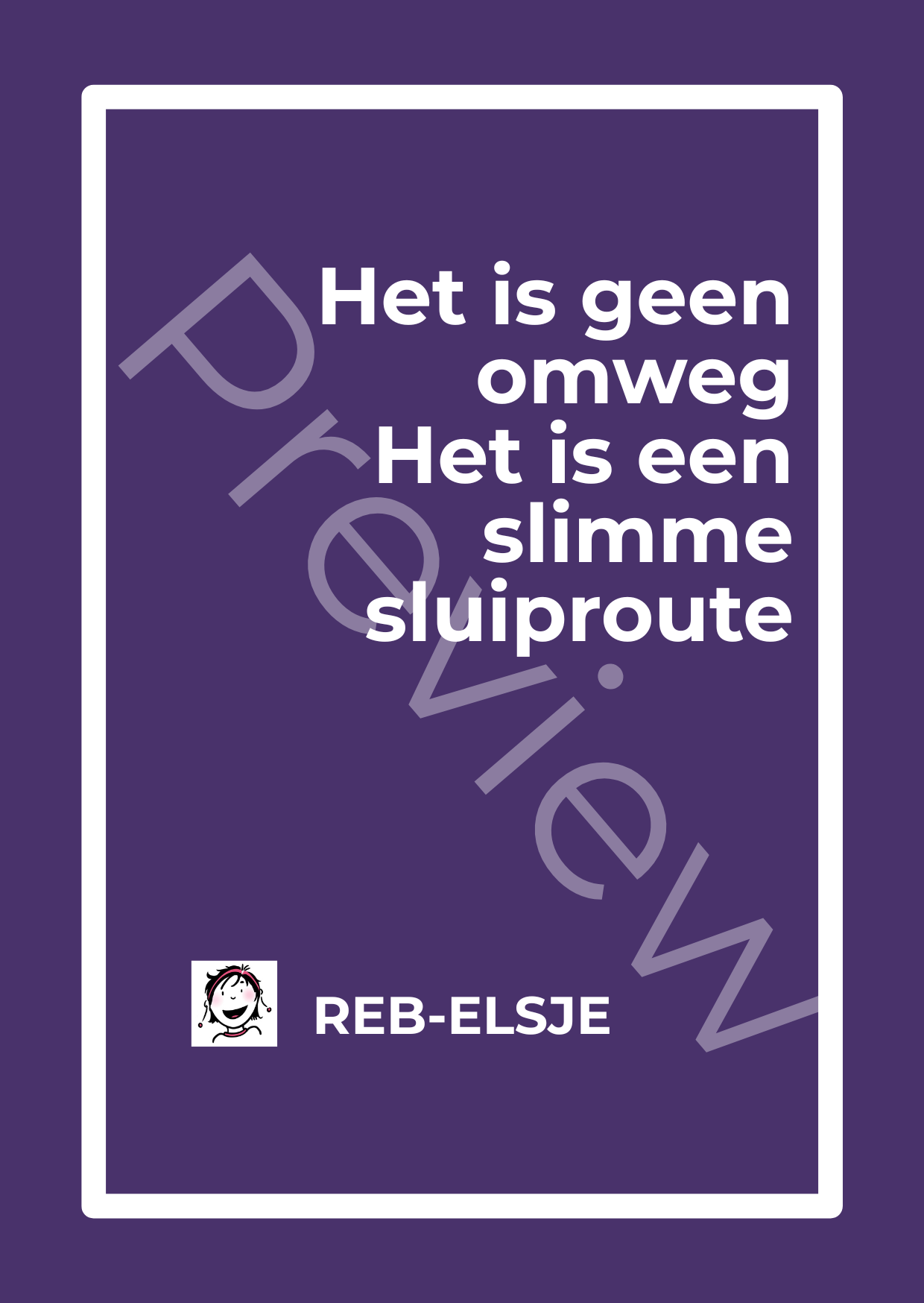 Preview Het is geen omweg Het is een slimme sluiproute Preview Het is geen omweg Het is een slimme sluiproute