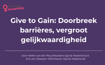 Give to gain: doorbreek barrières, vergroot gelijkwaardigheid