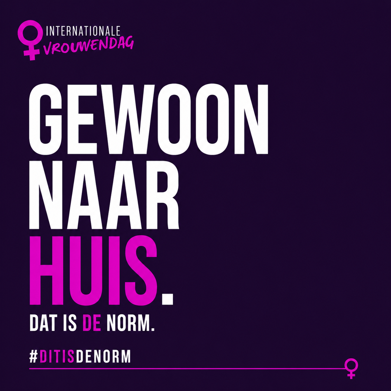 Gewoon naar huis – #DitIsDeNorm Sociale mediakaart #DitIsDeNorm – Gewoon naar huis. Dat is de norm.